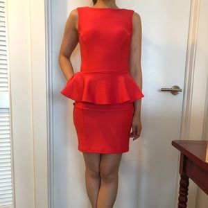 Top shop peplum neoprene dress